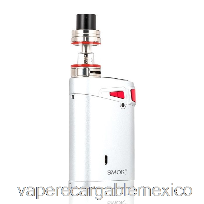 Vape Recargable Smok Marshal G320 Tc Kit De Inicio Cuerpo Plateado / Botón De Disparo Rojo